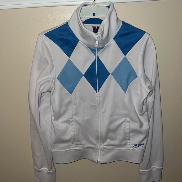 Billabong White and Blue Women's Jacket junior size L fits like a small/medium - Picture 1 of 7